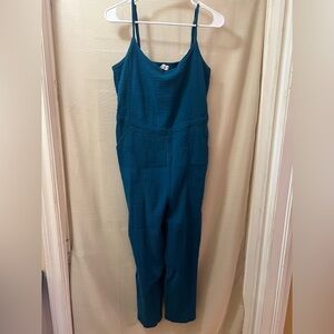 Carve Designs Teal Sleeveless Jumpsuit